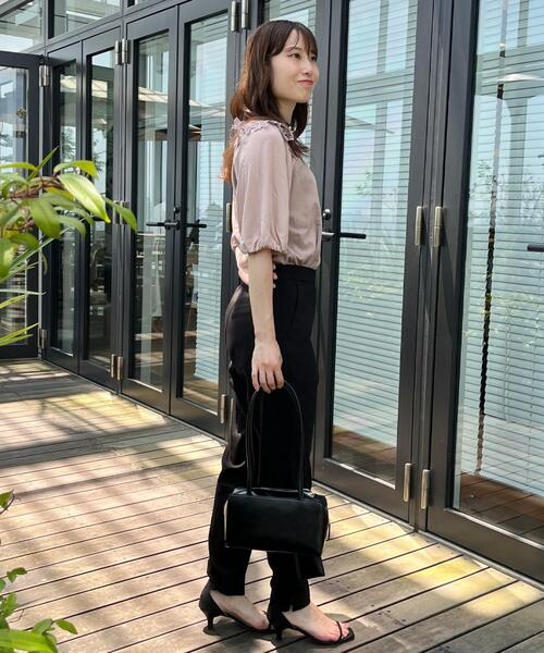 couture brooch(クチュールブローチ)の「【らくちん・キレイ見え】リボンハイパーストレッチパンツ(その他パンツ・レディース・ブラック/グレー・36/38/40/42)」の19枚目の写真