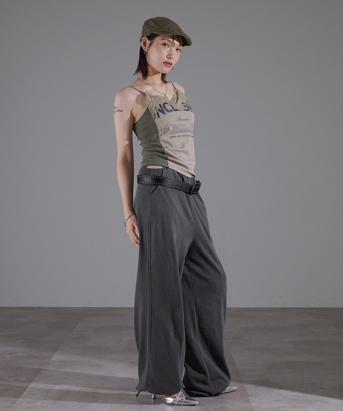 apres jour mignon(アプレジュールミニョン)の「カップ付きレースキャミ【ZOZOTOWN限定アイテム】(キャミソール・レディース・ブラウン系その他/チャコールグレー/カーキ・X-LARGE/フリー)」の14枚目の写真