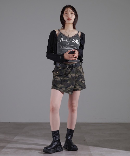 apres jour mignon(アプレジュールミニョン)の「カップ付きレースキャミ【ZOZOTOWN限定アイテム】(キャミソール・レディース・ブラウン系その他/チャコールグレー/カーキ・X-LARGE/フリー)」の19枚目の写真