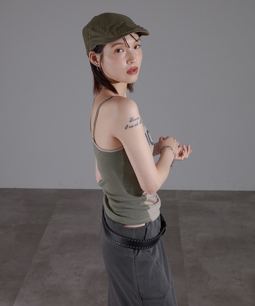 apres jour mignon(アプレジュールミニョン)の「カップ付きレースキャミ【ZOZOTOWN限定アイテム】(キャミソール・レディース・ブラウン系その他/チャコールグレー/カーキ・X-LARGE/フリー)」の5枚目の写真
