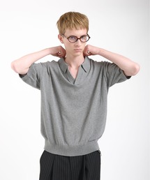 Regen Glanz | skipper knit polo shirt/スキッパーニットポロシャツ(ポロシャツ)
