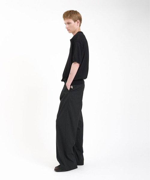 Regen Glanz（レーゲングランツ）の「skipper knit polo shirt/スキッパーニットポロシャツ（ポロシャツ・メンズ・ブラック/グレー・MEDIUM/LARGE）」の6枚目の写真