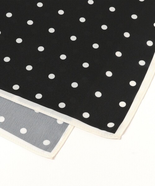 B:MING by BEAMS（ビーミングバイビームス）の「ドット柄 スカーフ（バンダナ/スカーフ・レディース・ブラウン/パープル系その他4/ブラック・ONE SIZE）」の6枚目の写真