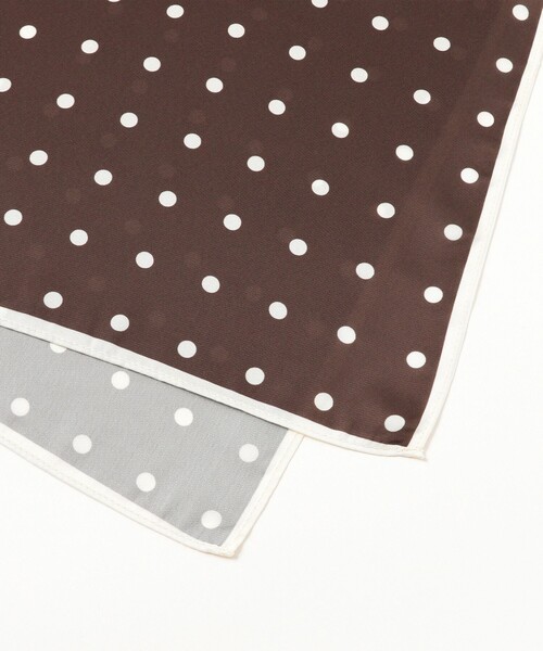 B:MING by BEAMS（ビーミングバイビームス）の「ドット柄 スカーフ（バンダナ/スカーフ・レディース・ブラウン/パープル系その他4/ブラック・ONE SIZE）」の8枚目の写真