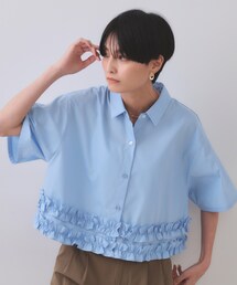 ドットフリルシャツ　新品未使用　クルーエル ドットフリルネック2WAYブラウス◇｜シップスの通販｜&mall