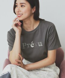 スパンコール刺繍ロゴTシャツ【洗濯機洗い可/接触冷感/UVケア】