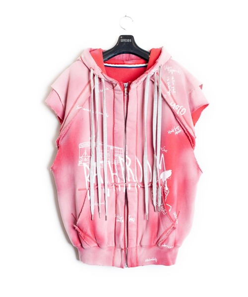 SEVESKIG（セヴシグ）の「SEVESKIG/セブシグ/NS HOODIE_SW-SV-NRS-1003（パーカー・メンズ・ブラック/レッド・SMALL/MEDIUM/LARGE/X-LARGE）」の2枚目の写真