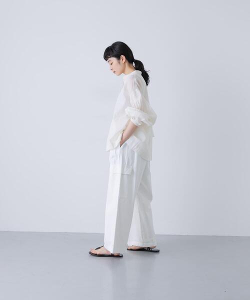 未使用に近い✨かぐれ 25AW コットンオーガンジーブラウス ブラック フリー かぐれ（カグレ）の「コットンオーガンジーブラウス（シャツ/ブラウス