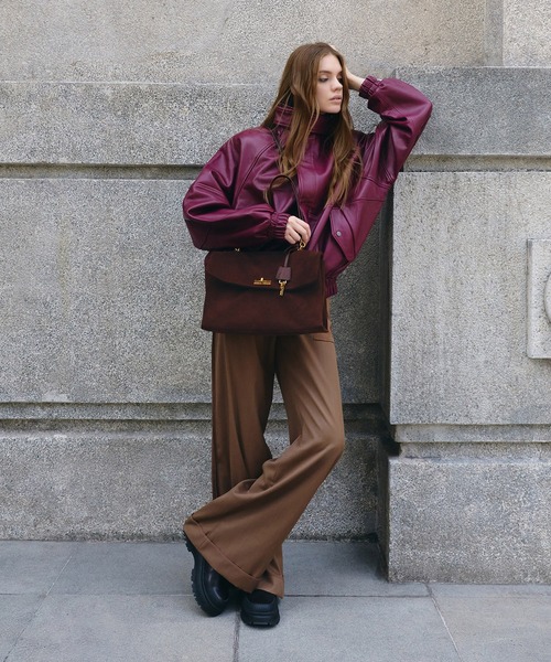 CHARLES & KEITH（チャールズ & キース）の「Kerry ケリー トップハンドルサッチェルバッグ（ショルダーバッグ・レディース・ブラウン系その他7・L）」の9枚目の写真