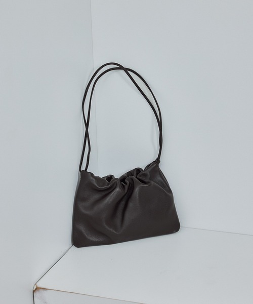 NOTHING WRITTEN Nella strap mini bag 黒 NOTHING WRITTEN | Nella Strap Leather Bag | Women | Lane