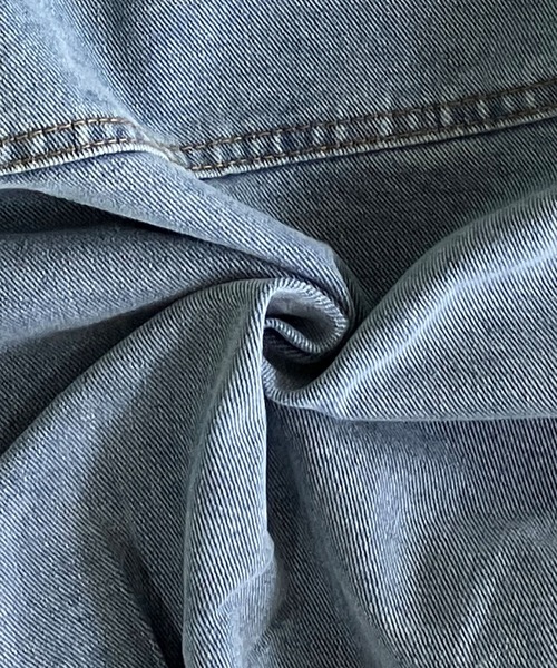meJane（ミージェーン）の「クロップド丈 デニムプルパーカー（デニムジャケット・レディース・ブルー・S/M/L）」の8枚目の写真