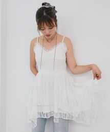 MAJESTIC LEGON | イレヘムティアードミニキャミワンピ(ワンピース)