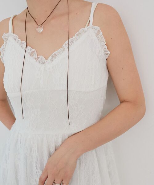 MAJESTIC LEGON（マジェスティックレゴン）の「イレヘムティアードミニキャミワンピ（ワンピース・レディース・ブラック/オフホワイト/ブラウン系その他2・MEDIUM）」の10枚目の写真