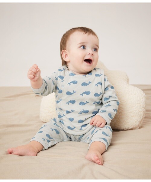 PETIT BATEAU（プチバトー）の「リバーシブルベスト（ベスト・キッズ・グレー・6MONTH/12MONTH/18MONTH）」の2枚目の写真