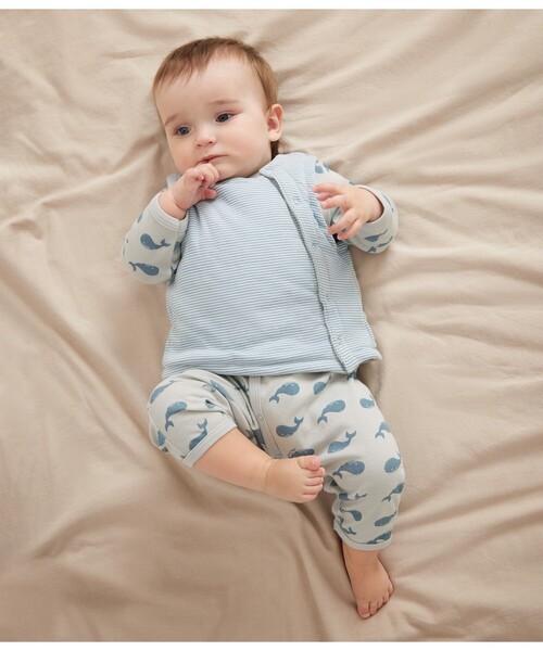 PETIT BATEAU（プチバトー）の「リバーシブルベスト（ベスト・キッズ・グレー・6MONTH/12MONTH/18MONTH）」の3枚目の写真