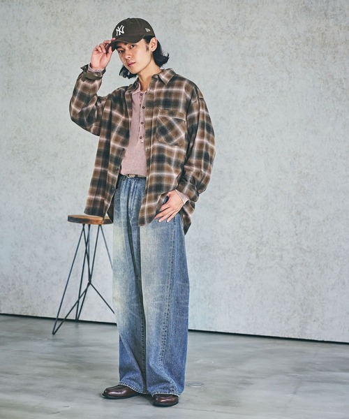 BAYFLOW（ベイフロー）の「[セットアップ可]イージーワイドデニムパンツ（デニムパンツ・メンズ・ブラック・MEDIUM/LARGE）」の6枚目の写真