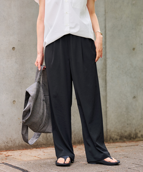 FRAMeWORK（フレームワーク）の「≪追加≫ 手洗い可 / ポリエステルツイルリラックスパンツ（その他パンツ・レディース・ネイビー/ベージュ/ブラック・34/36/38/40）」の13枚目の写真