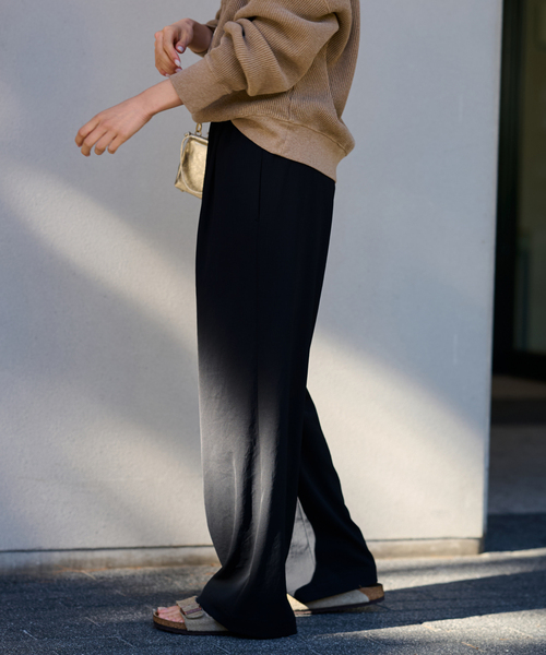 FRAMeWORK（フレームワーク）の「≪追加≫ 手洗い可 / ポリエステルツイルリラックスパンツ（その他パンツ・レディース・ネイビー/ベージュ/ブラック・34/36/38/40）」の16枚目の写真