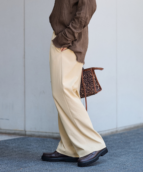 【FRAMeWORK 】手洗い可 / ポリエステルツイルリラックスパンツ 新品 ≪追加≫ 手洗い可 / ポリエステルツイルリラックスパンツ（その他