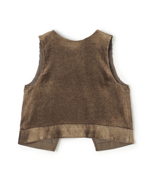 トゥモローランド BALLSEY ラメコーデュロイ トップス ブラウン タグ付き ラメコーデュロイ フロンタブルトップス（シャツ/ブラウス）｜BALLSEY