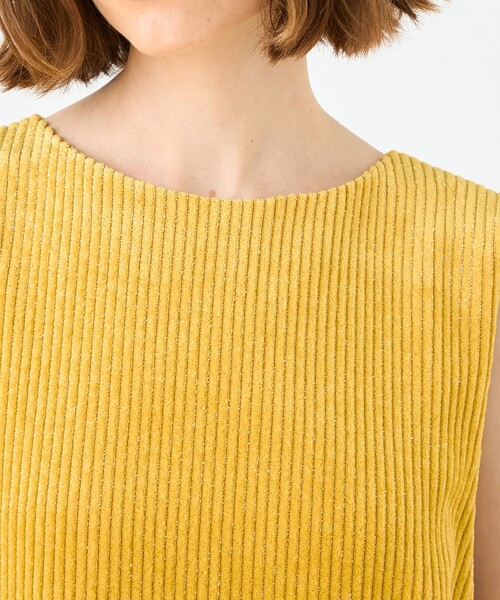BALLSEY（ボールジィ）の「ラメコーデュロイ フロンタブルトップス（シャツ/ブラウス・レディース・イエロー/ブラウン・36）」の7枚目の写真