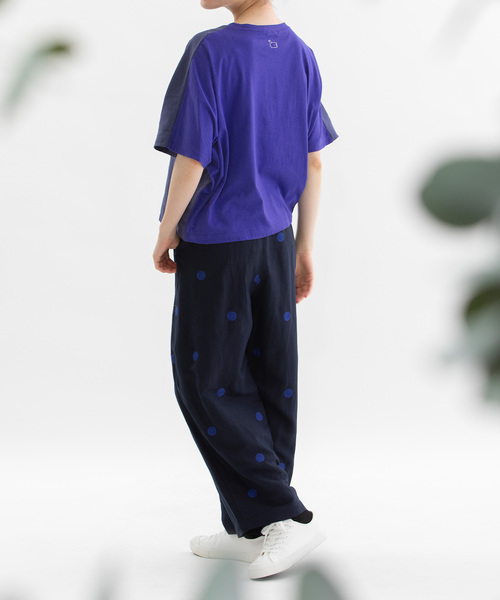 nop de nod(ノップドゥノッド)の「Clocheラミー布帛Tシャツ(Tシャツ/カットソー・レディース・ダークブルー/グリーン/ブラック/オフホワイト・M)」の7枚目の写真