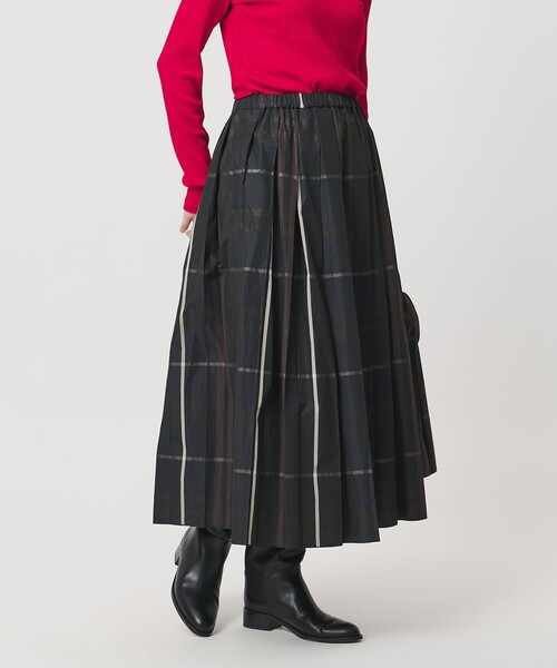 ユナイテッドアローズ チェック柄フレアスカート P チェック タフタ 38 UNITED ARROWS（ユナイテッドアローズ）の「＜UNITED ARROWS＞P