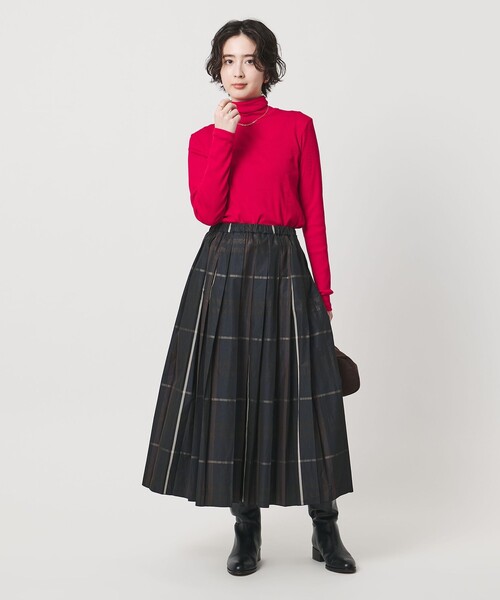 新品 ユナイテッド アローズ チェック タフタ スカート サイズ 38 UNITED ARROWS（ユナイテッドアローズ）の「チェック タフタ