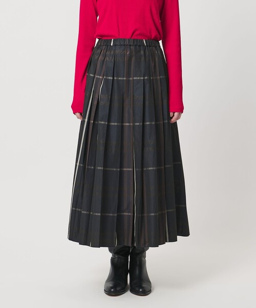 チェック タフタ プリーツスカート（スカート）｜UNITED ARROWS