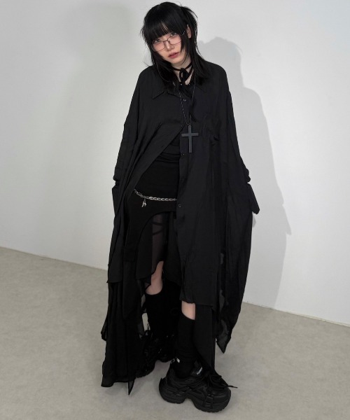 Never mind the XU / Chikashitsu+（ネバーマインド ザ エックスユー / チカシツプラス）の「【Nerd out XU】jujika  / 【ナードアウトエックスユー】クロスチェーンネックレスシルバーネックレス（ネックレス・メンズ・ホワイト/ブラック・ONE SIZE）」の13枚目の写真