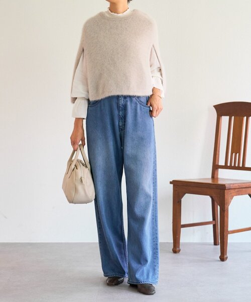 BEARDSLEY（ビアズリー）の「ドロストストレートデニム《FRIPIER》（デニムパンツ・レディース・インディゴブルー/サックスブルー・2/1/0）」の4枚目の写真