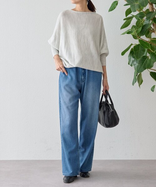 BEARDSLEY（ビアズリー）の「ドロストストレートデニム《FRIPIER》（デニムパンツ・レディース・インディゴブルー/サックスブルー・2/1/0）」の7枚目の写真