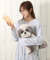 Bleu Bleuet（ブルーブルーエ）の「いぬもこもこダイカットクッション（クッション/クッションカバー）」