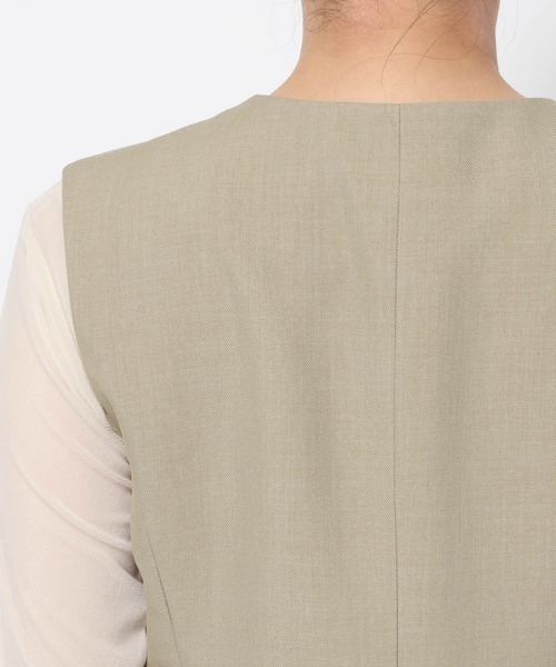 mysty woman（ミスティウーマン）の「クルーネックベスト　588893（ベスト・レディース・ブラック/ベージュ・FREE）」の16枚目の写真