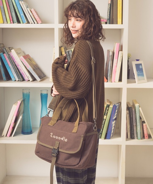Zooodle(ズードル)の「Logo shoulder bag - ロゴショルダーバッグ -(トートバッグ・メンズ・ブラウン/カーキ・FREE)」の8枚目の写真