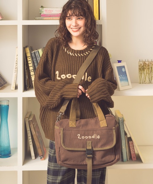 Zooodle(ズードル)の「Logo shoulder bag - ロゴショルダーバッグ -(トートバッグ・メンズ・ブラウン/カーキ・FREE)」の7枚目の写真