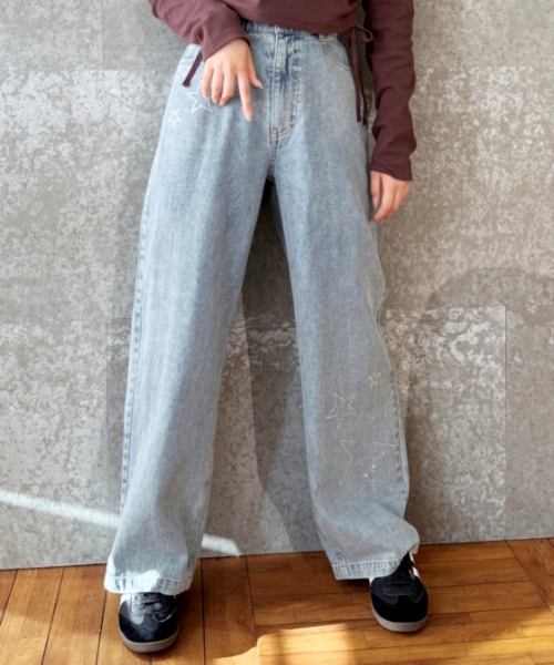 STONE 　デニムパンツ ストーンモチーフデニムパンツ（デニムパンツ）｜LOVETOXIC