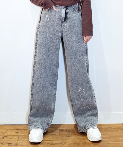 ストーンモチーフデニムパンツ（デニムパンツ）｜LOVETOXIC