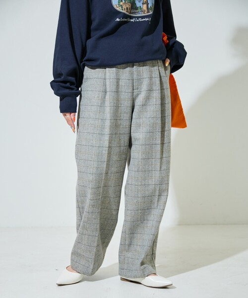限定展開 ヘリンボーン チェック パンツ（セットアップ対応）（その他