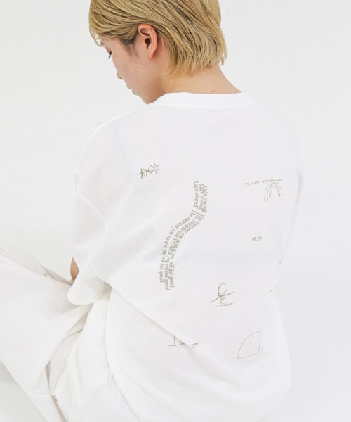 lit(リット)の「Tattoo Back Print TEE(Tシャツ/カットソー・レディース・ブラック/ワイン/ブルー/ライトカーキ・FREE)」の14枚目の写真