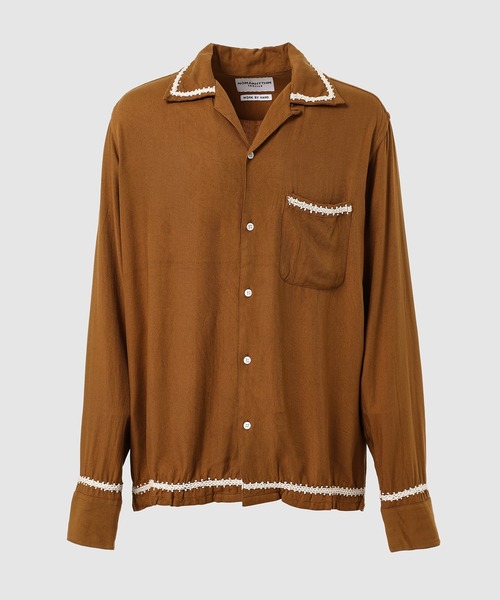 Trim Embroidery Open Collar Shirt（シャツ/ブラウス）｜NOMA