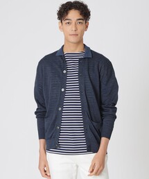 Paul Stuart（ポールスチュアート）の「リネンオープンニットポロカーディガン（カーディガン/ボレロ）」