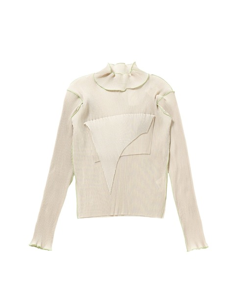 kotohayokozawa todo トップス TODO V-NECK KNIT TOP / LIME / Vネックニットトップ | シープ