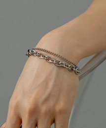 ORLEAN（オルレアン）の「金属アレルギー対応 ロールチェーン 二連ブレスレット サージカルステンレス（ブレスレット）」