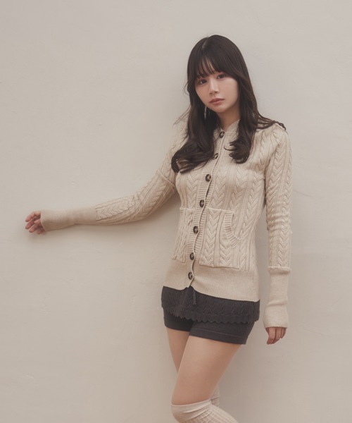 M DOLLY(エムドリー)の「cable knit mistera pants/ケーブルニットミステラパンツ(その他パンツ・レディース・アイボリー/グレー・FREE)」の12枚目の写真