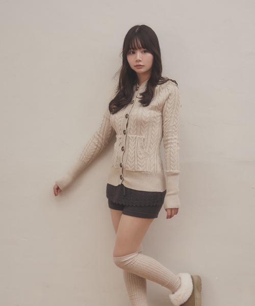 M DOLLY(エムドリー)の「cable knit mistera pants/ケーブルニットミステラパンツ(その他パンツ・レディース・アイボリー/グレー・FREE)」の13枚目の写真