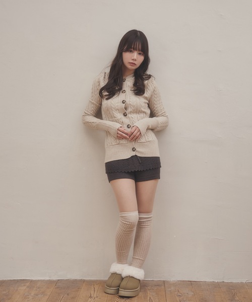 M DOLLY(エムドリー)の「cable knit mistera pants/ケーブルニットミステラパンツ(その他パンツ・レディース・アイボリー/グレー・FREE)」の14枚目の写真