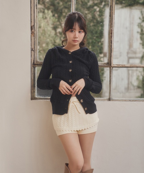 M DOLLY(エムドリー)の「cable knit mistera pants/ケーブルニットミステラパンツ(その他パンツ・レディース・アイボリー/グレー・FREE)」の3枚目の写真