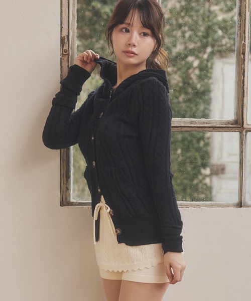 M DOLLY(エムドリー)の「cable knit mistera pants/ケーブルニットミステラパンツ(その他パンツ・レディース・アイボリー/グレー・FREE)」の5枚目の写真