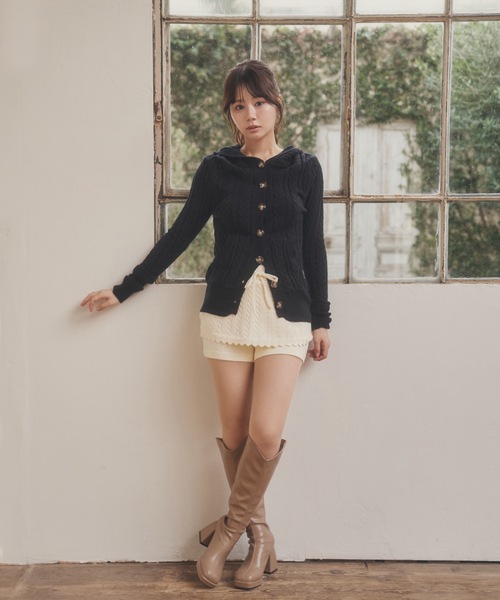 M DOLLY(エムドリー)の「cable knit mistera pants/ケーブルニットミステラパンツ(その他パンツ・レディース・アイボリー/グレー・FREE)」の8枚目の写真